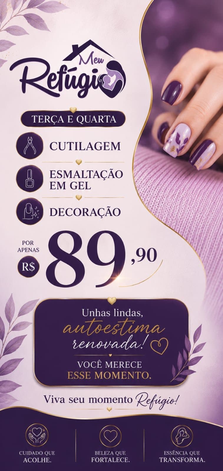 Cutilagem + Gel + Decoração